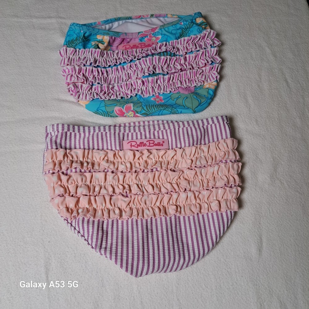 Ruffle Butts Floral and Striped Ruffled Diaper Covers Bundle